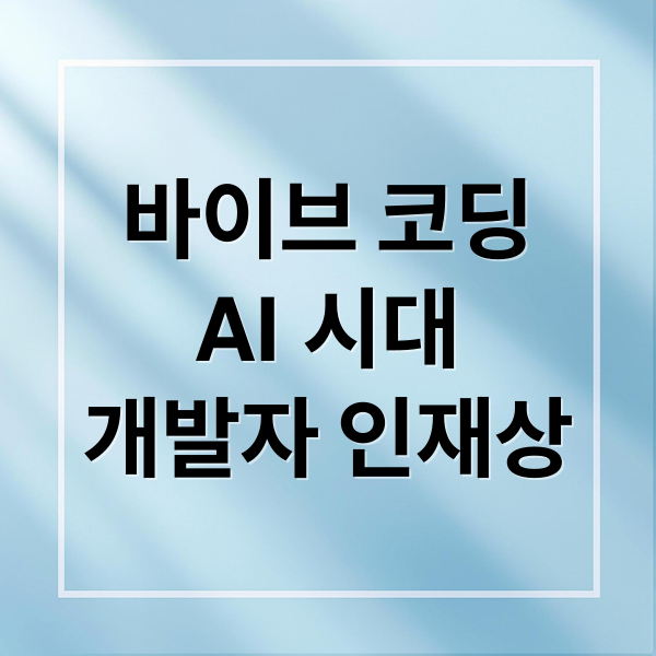 바이브 코딩
AI 시대
개발자 인재상 (바이브 코딩 실력 검증)