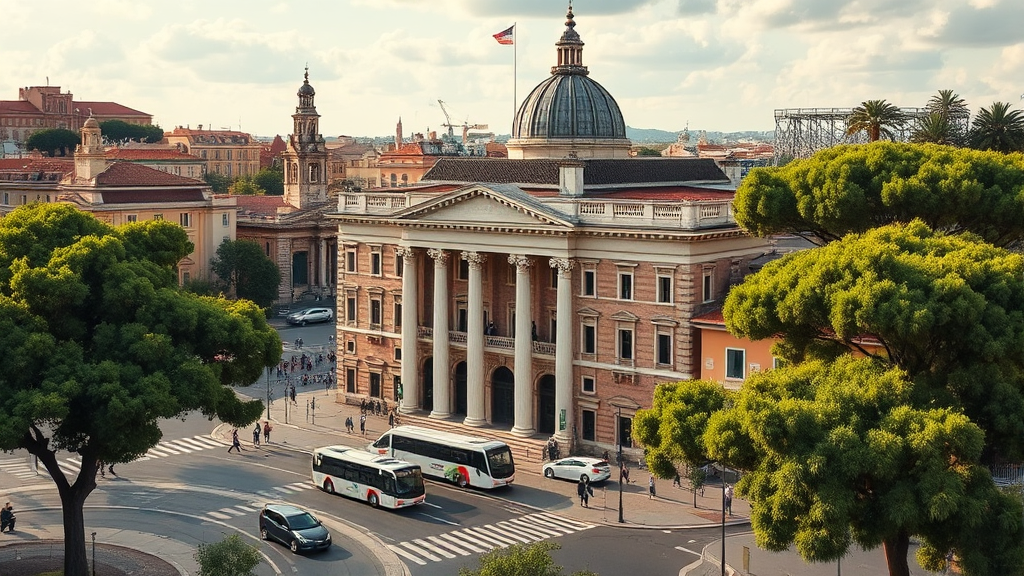 로마 호텔, 위치와 접근성이 핵심! (realistic 스타일)