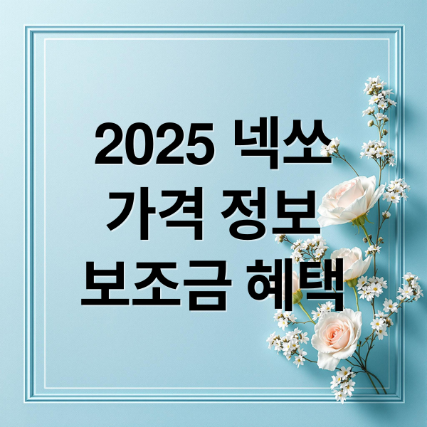 2025 넥쏘
가격 정보
보조금 혜택 (2025 넥쏘 가격)