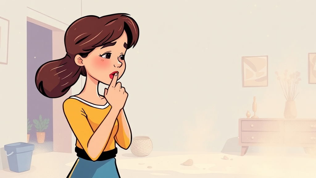 마른 기침의 주요 원인 (cartoon 스타일)