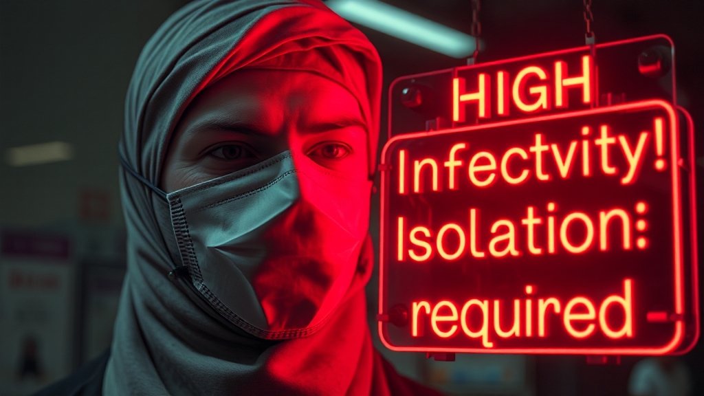 A형 독감 전염력 & 격리 (realistic 스타일)