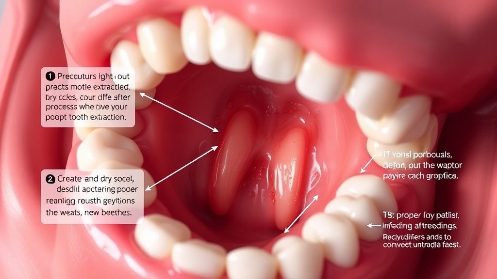 사랑니 발치 후 주의해야 할 증상과 대처법 (realistic 스타일)