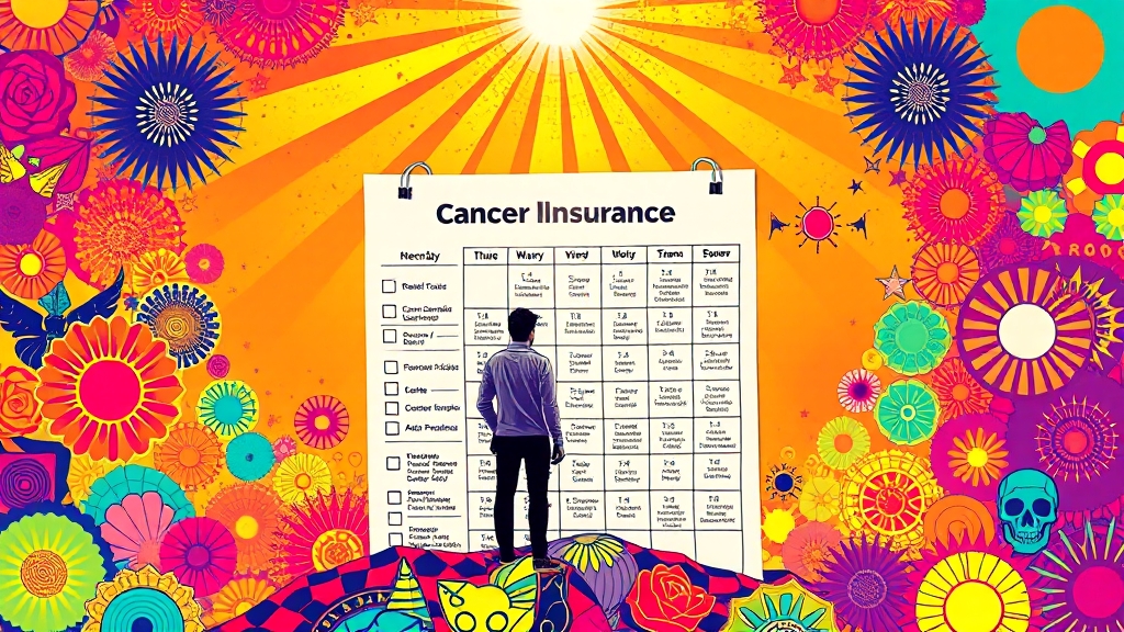 암보험 가입, 이것만은 꼭 확인! (popart 스타일)