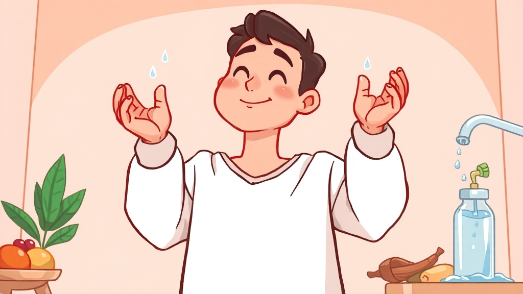 일상에서 실천하는 다한증 관리법 (cartoon 스타일)