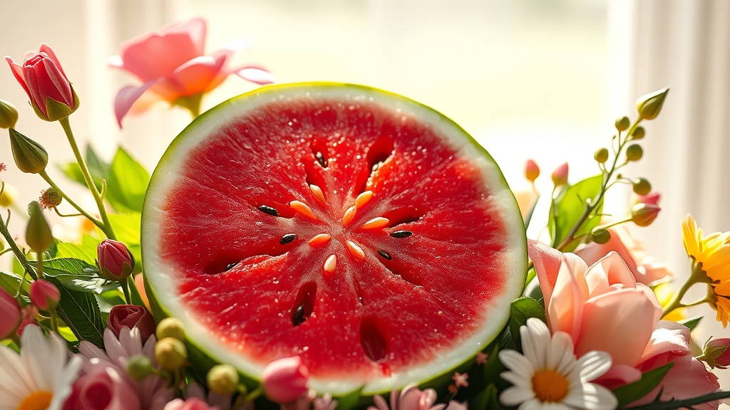 이제 수박 껍질을 활용하세요! (realistic 스타일)