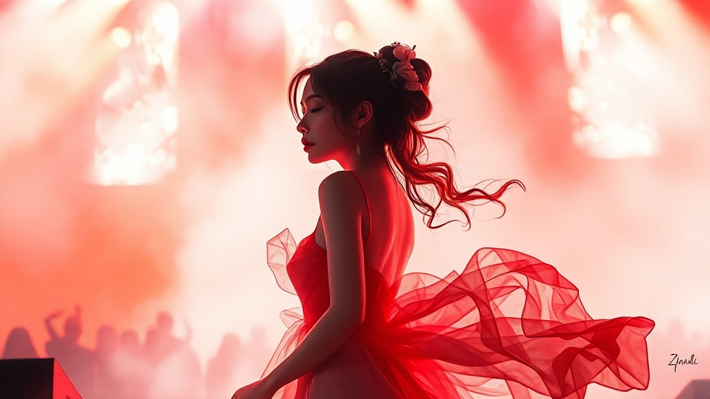 권은비 프로필 (watercolor 스타일)