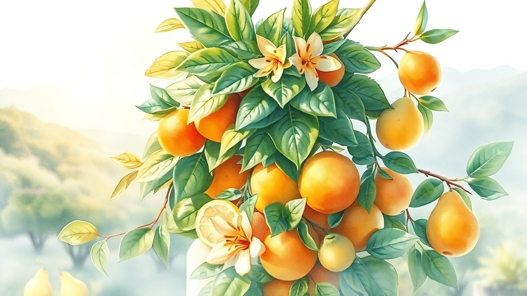 시서스의 다양한 건강 효능 (watercolor 스타일)