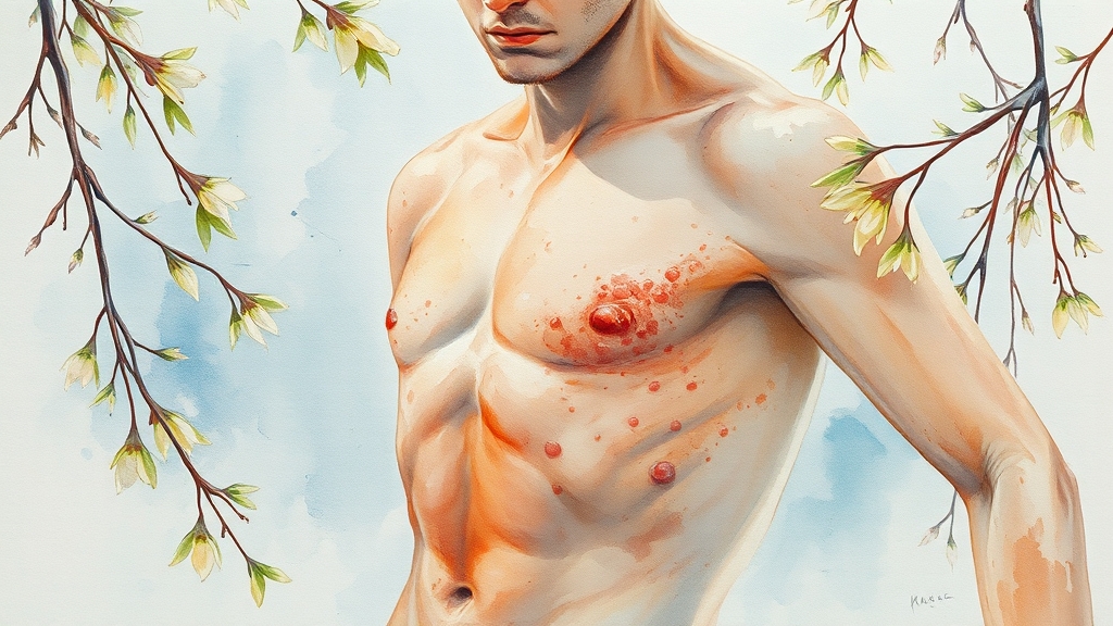 초기 증상, 감기 몸살과 비슷? (watercolor 스타일)