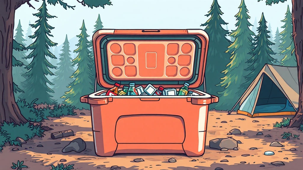 쿨러박스 보냉 성능 유지 꿀팁 (cartoon 스타일)