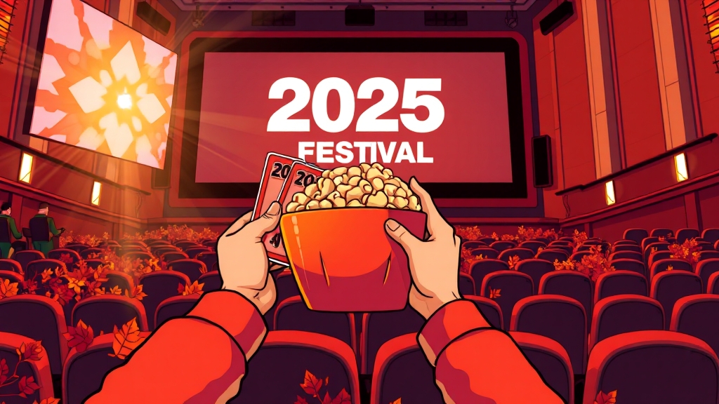 영화제 정보 및 주의사항 (cartoon 스타일)