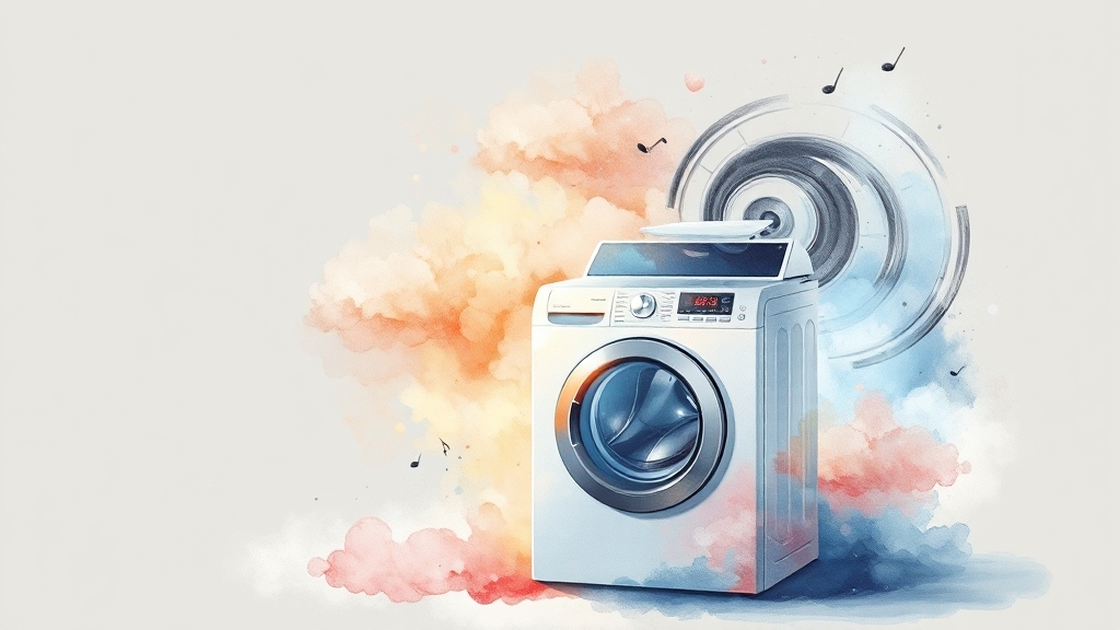 드럼 vs 통돌이: 소음 비교 (watercolor 스타일)