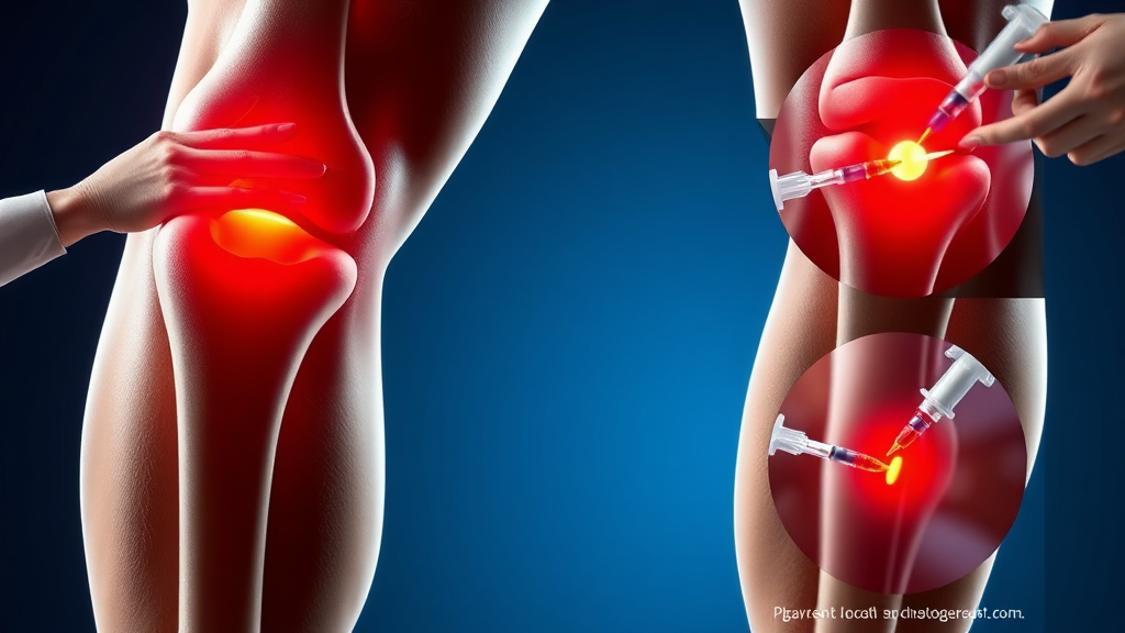 무릎 통증 완화를 위한 연골주사 종류와 효과 (realistic 스타일)
