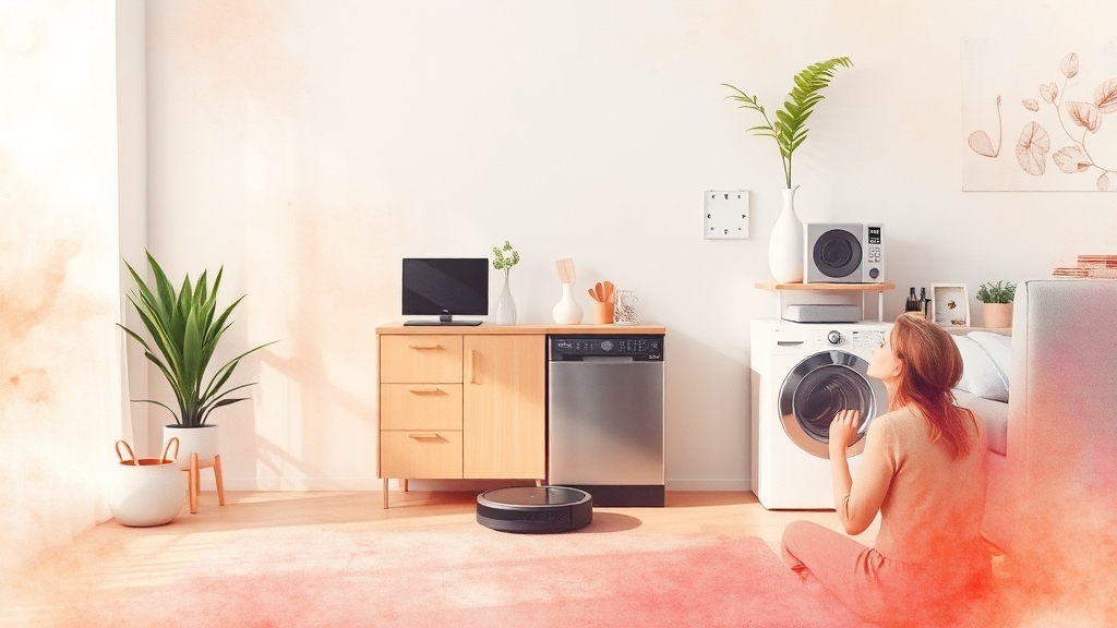 스마트 홈 필수 기기 (watercolor 스타일)