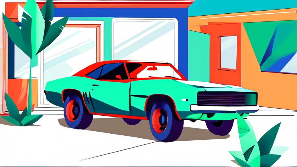 급할 때 유용한 자동차 담보대출, 모든 것 (illustration 스타일)