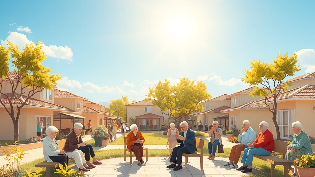 노인복지주택 종류 및 특징 (illustration 스타일)