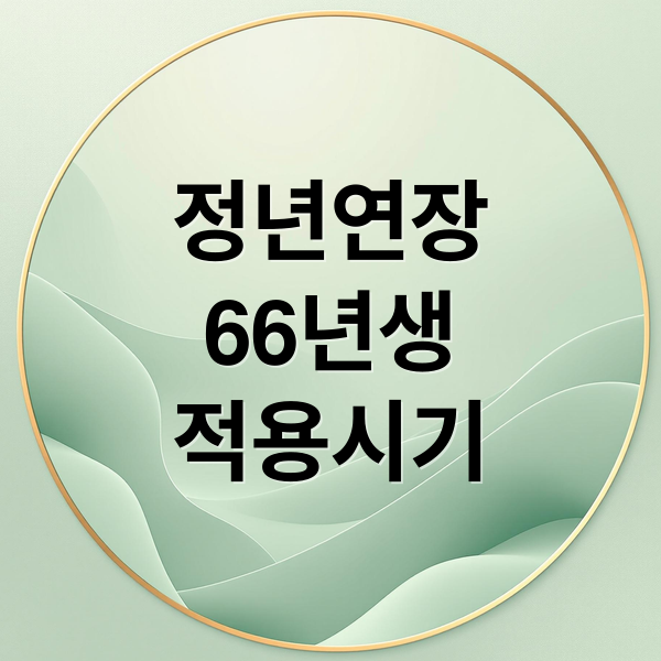 정년연장
66년생
적용시기 (정년연장 시행시기 확정 언제쯤)