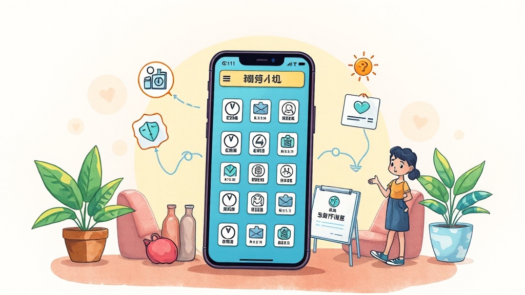 온라인 발급: 앱 & 정부24 (cartoon 스타일)