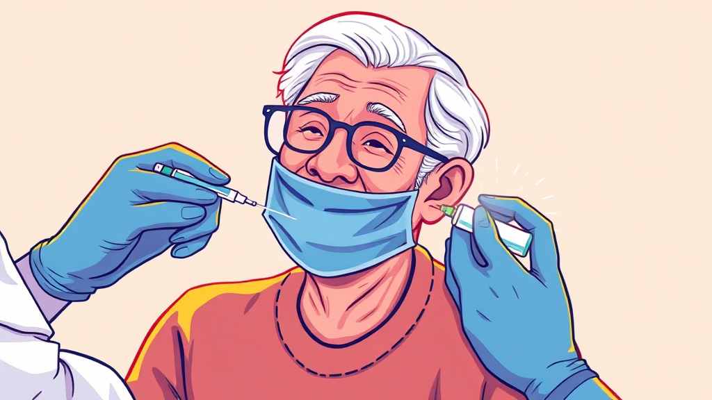 고면역원성 백신: 고령층을 위한 선택? (illustration 스타일)