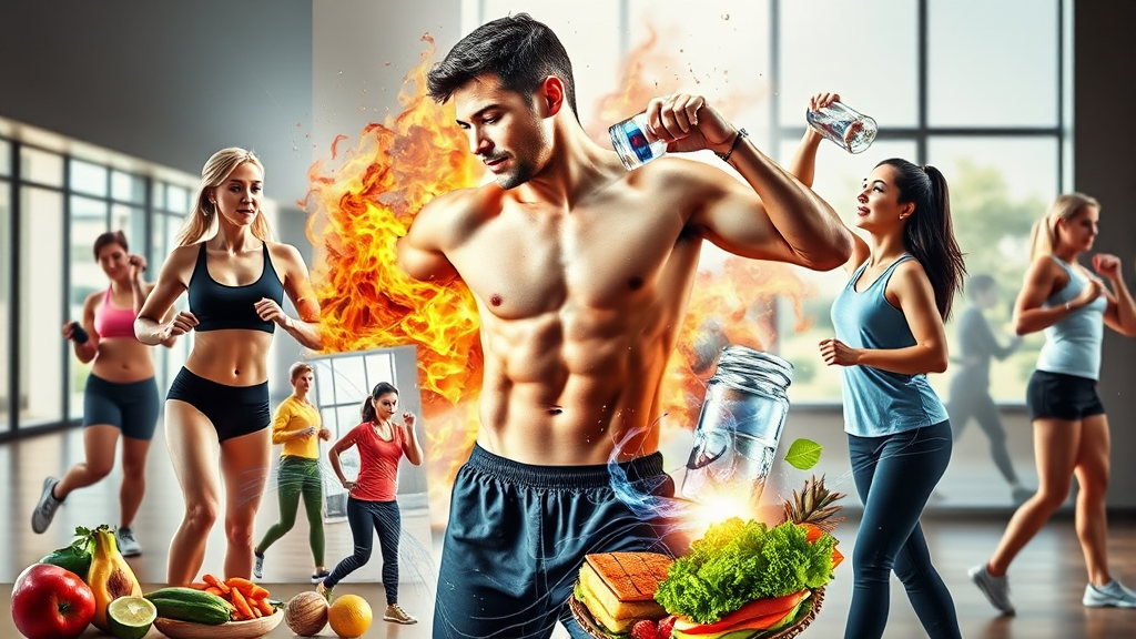 운동과 생활 습관 개선 (realistic 스타일)