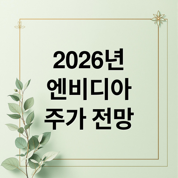 2026년
엔비디아
주가 전망 (2026년 엔비디아 주가)