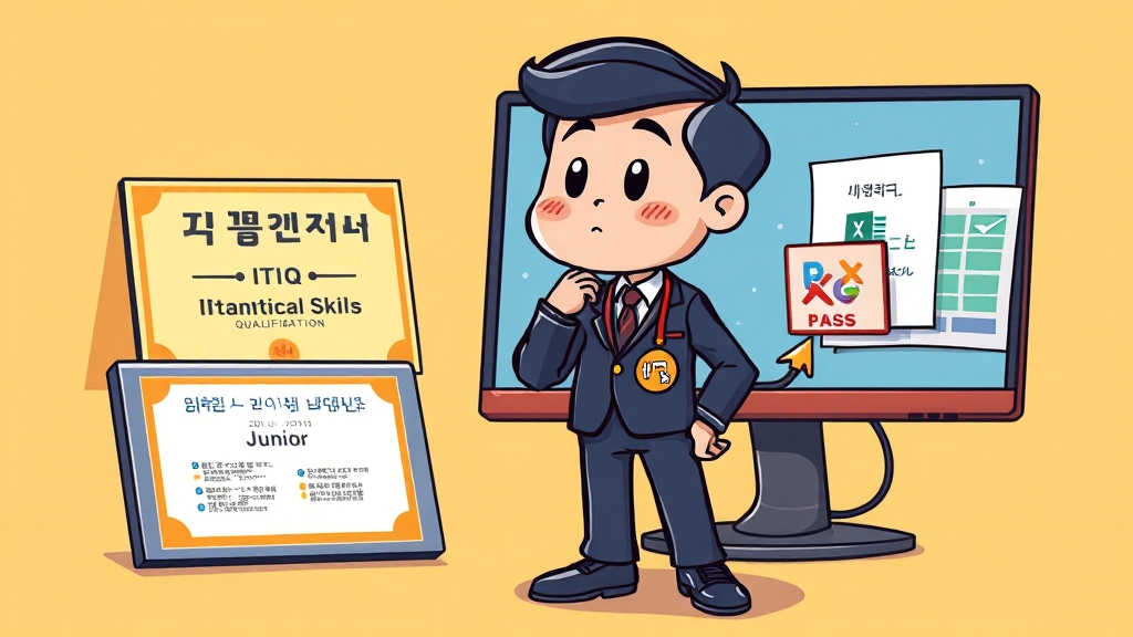 ITQ 자격증, 왜 중요할까요? (cartoon 스타일)