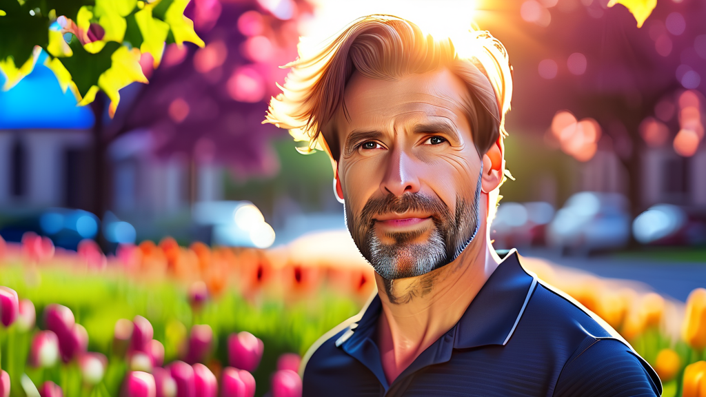 활력을 되찾는 남성 갱년기 치료 및 관리법 (realistic 스타일)