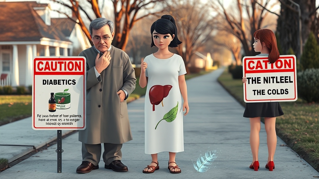칡즙, 특정 질환과 함께 섭취 시 주의사항 (realistic 스타일)