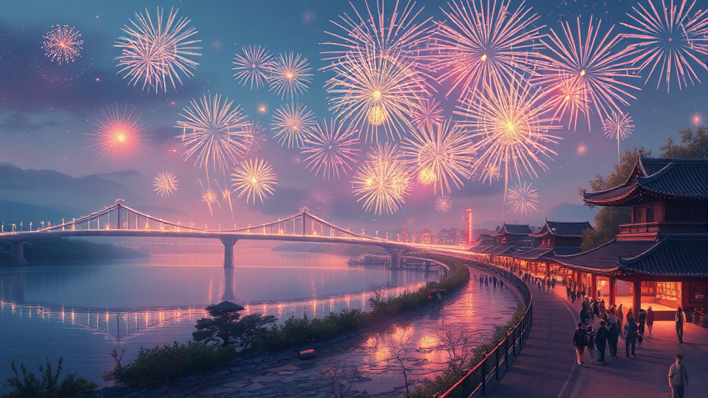 축제 즐기기 위한 필수 정보: 장소, 시간, 주차 (realistic 스타일)