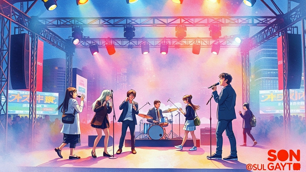 서울가요제 무대, 심사위원 평가는? (watercolor 스타일)