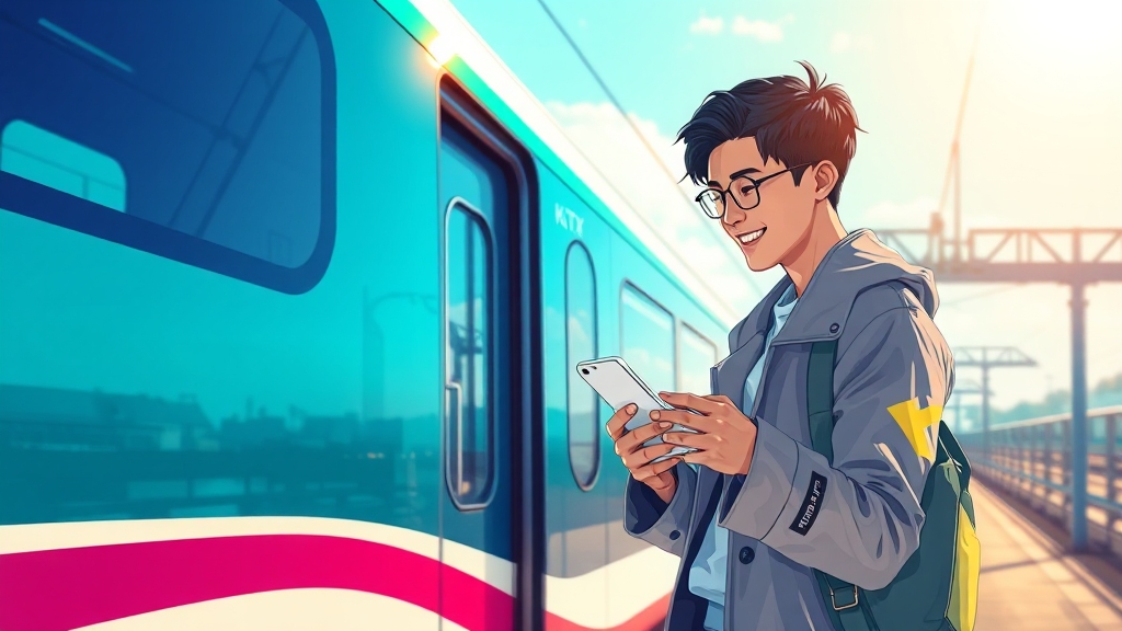 KTX, 모바일 앱으로 더 스마트하게! (illustration 스타일)