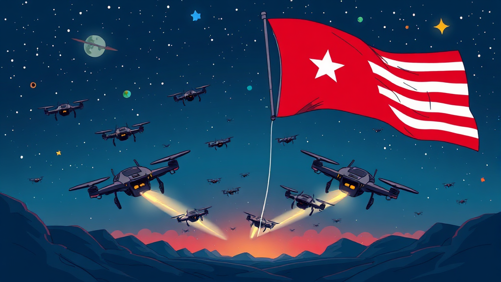 AI 권력의 부상과 국제 질서 (cartoon 스타일)