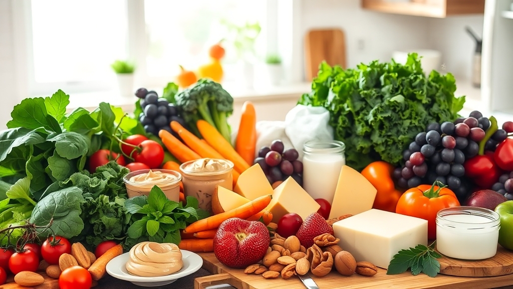 DASH 식단의 영양 구성 (realistic 스타일)