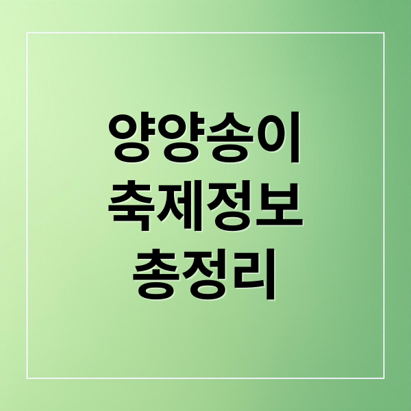 양양송이
축제정보
총정리 (양양송이축제 2025)