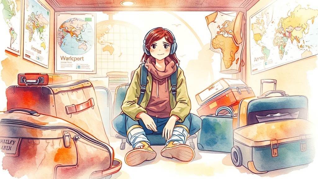 여행자 보험, 왜 꼭 필요할까요? (watercolor 스타일)