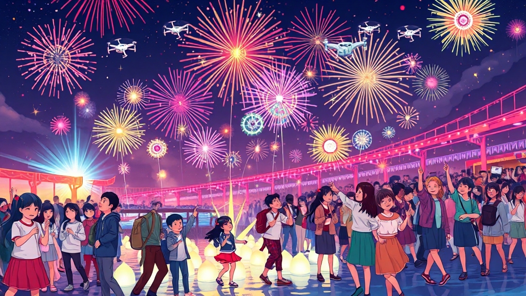 포항 불빛축제 기본 정보 (cartoon 스타일)