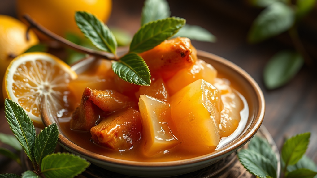 댕유자 섭취 시 주의사항 및 부작용 (realistic 스타일)