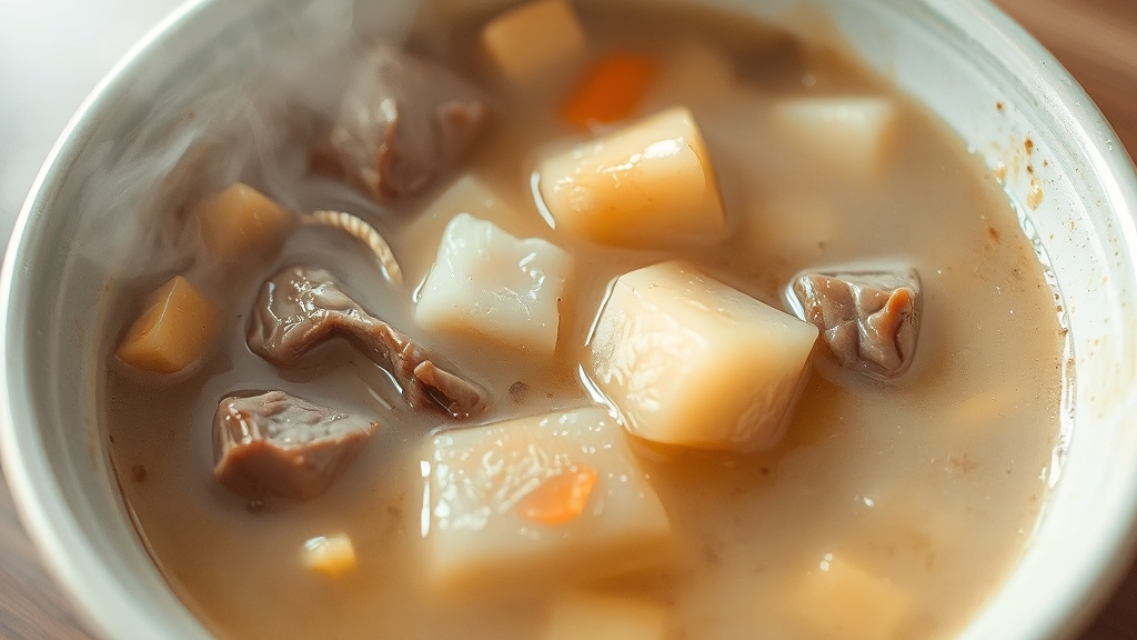 토란국, 어떤 재료가 필요할까요? (watercolor 스타일)