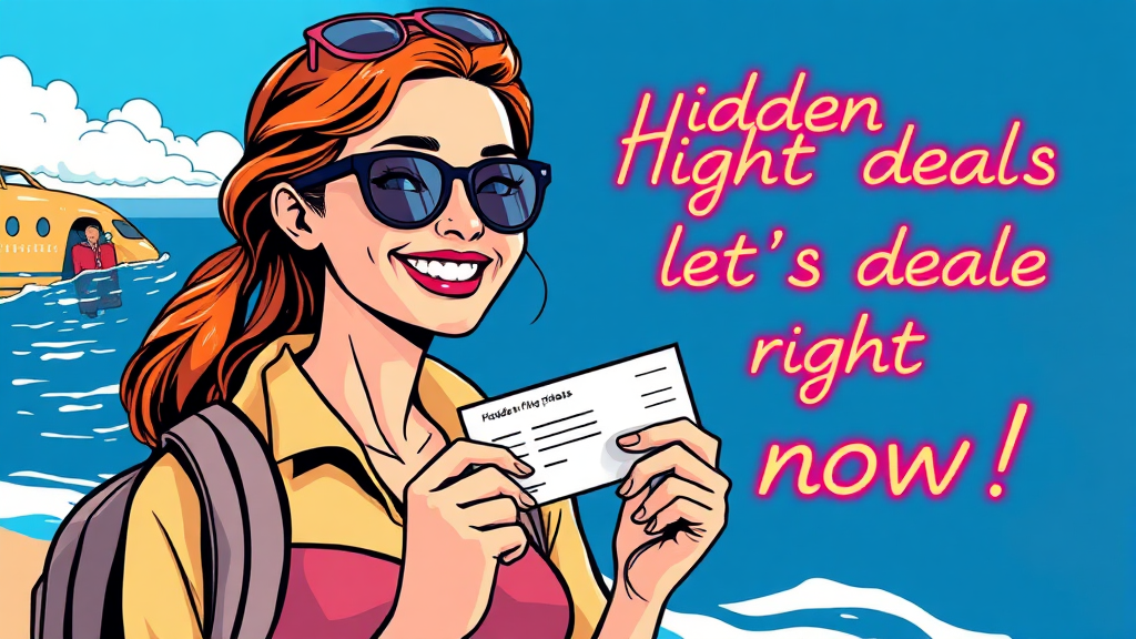 항공사별 숨겨진 특가 활용법 (illustration 스타일)