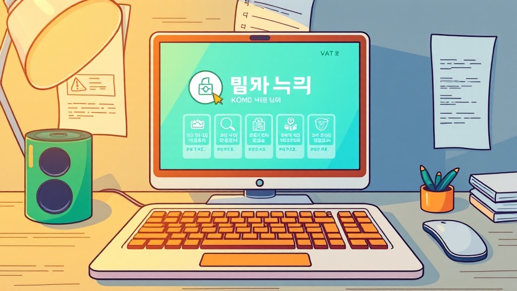 홈택스 부가세 신고 (cartoon 스타일)