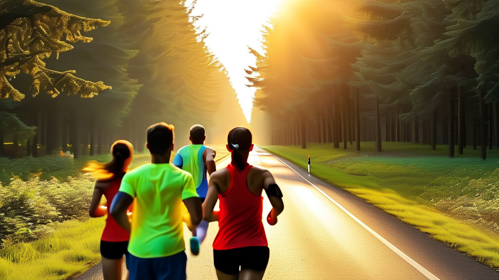 꾸준한 운동으로 혈당 조절 효과 높이기 (realistic 스타일)