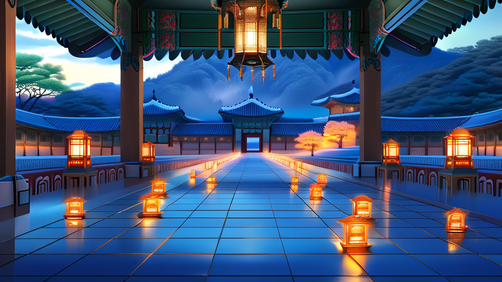 밤에 더욱 빛나는 궁궐: 야간개장 관람 가이드 (realistic 스타일)