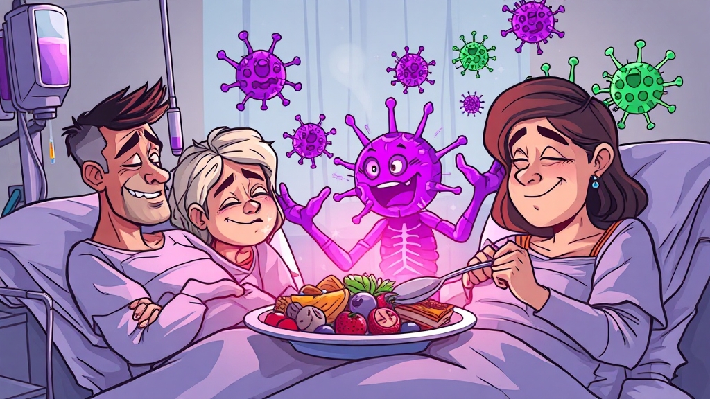항암치료, 어떤 부작용이 있을까요? (cartoon 스타일)