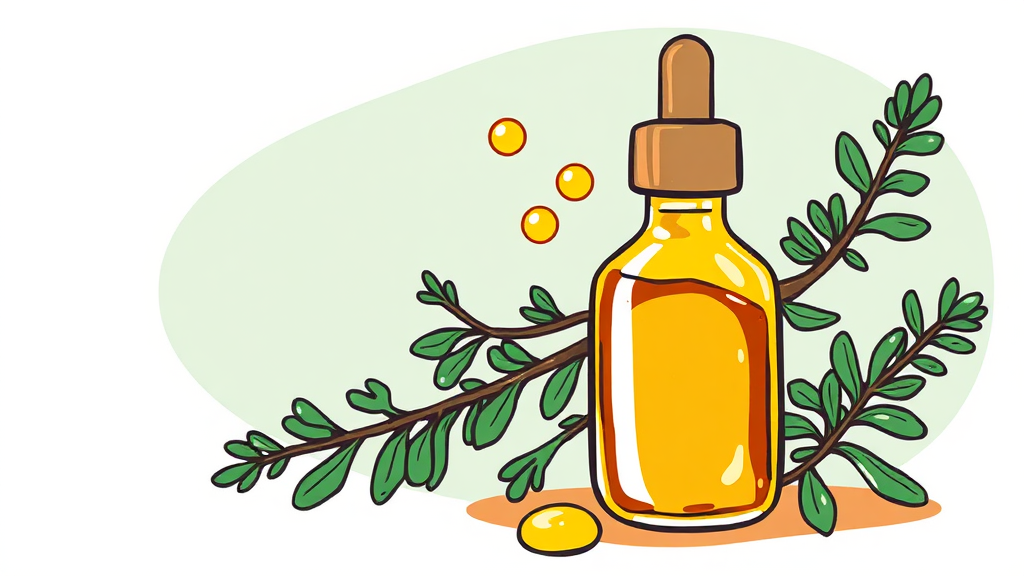 오레가노 오일의 효능 (cartoon 스타일)