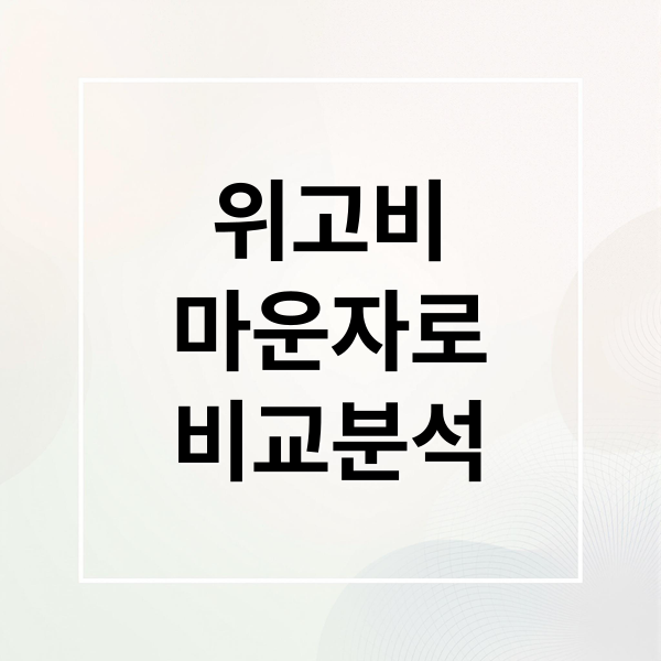 위고비
마운자로
비교분석 (위고비 마운자로 가격 부작용)