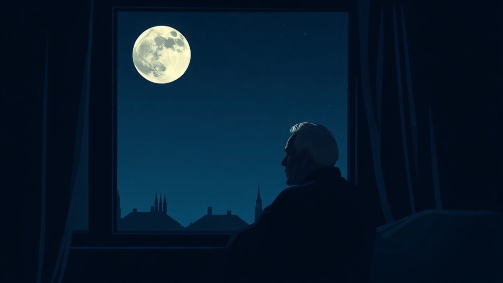 노인성 수면장애란? (illustration 스타일)