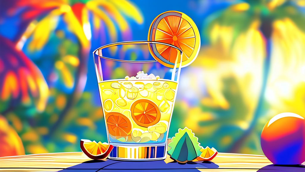 운동 후 코코넛 워터 섭취의 효과 (cartoon 스타일)