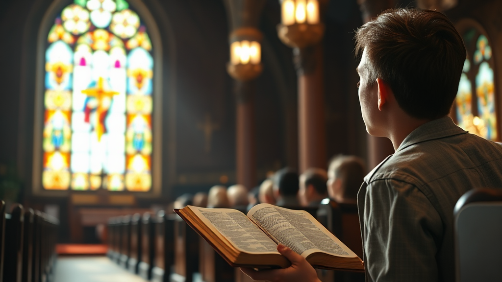 신앙 회복 노력: 깨어 있는 신앙과 삶 (realistic 스타일)