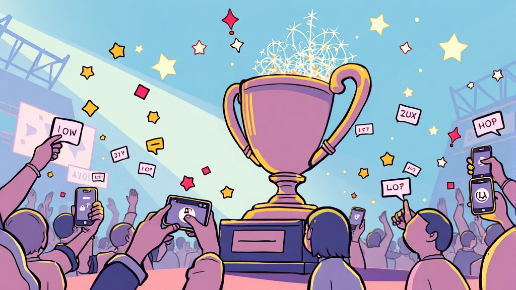 실시간 문자 투표 참여법 (illustration 스타일)