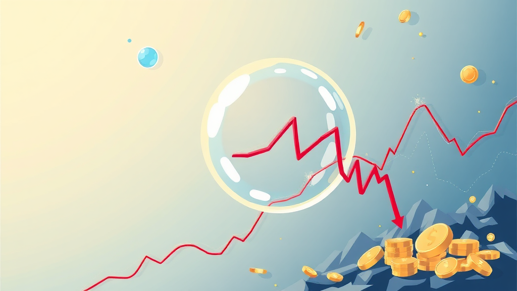 주식 시장 거품 경고, 전문가 진단은? (illustration 스타일)