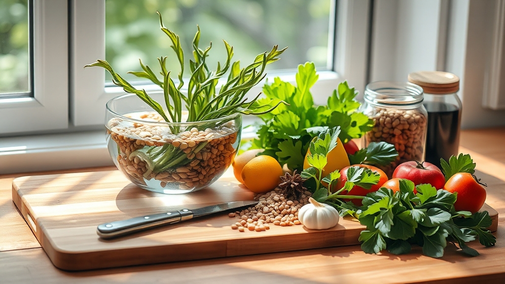 미역줄기, 건강하게 즐기는 방법 (realistic 스타일)